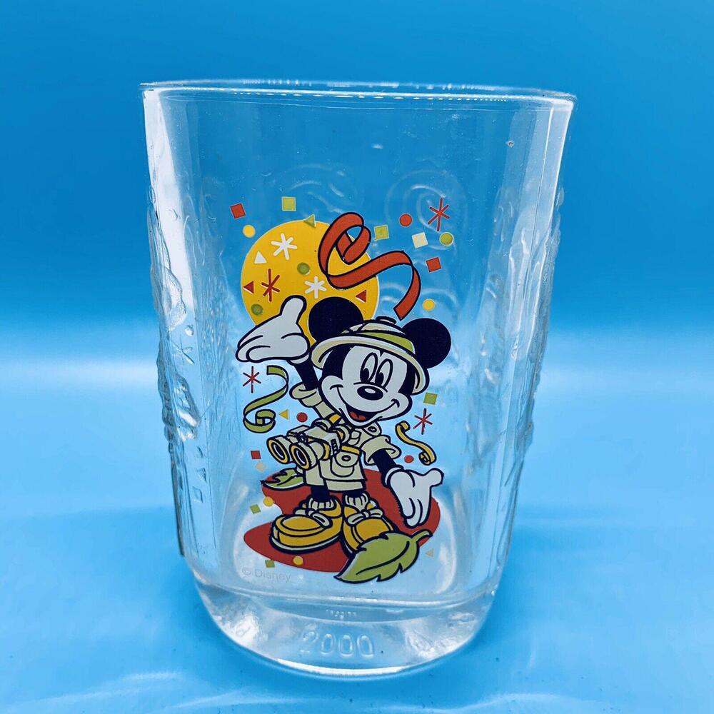 2000 McDonalds Walt Disney World Animal Kingdom Mickey Mouse Safari Glass Cup
